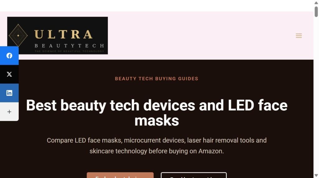 Capture du site Ultra Beauty Tech réalisé par Carnes Digital